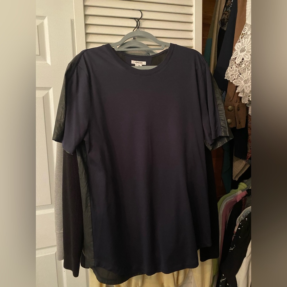 Helmut Lang Split fabric tshirt